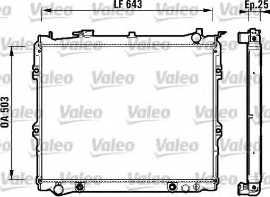 734118 Valeo Радиатор охлаждения двигателя для Mazda MPV