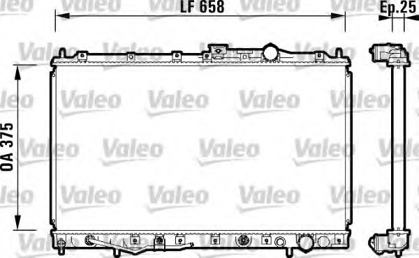 734132 Valeo Радіатор охолодження двигуна для Mitsubishi Galant