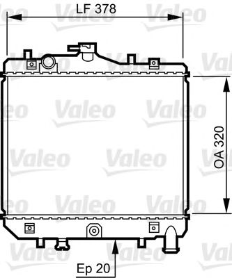 734262 Valeo Радиатор охлаждения двигателя для Kia Pride