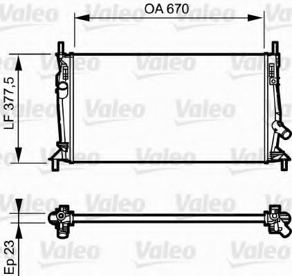 734320 Valeo Радиатор охлаждения двигателя