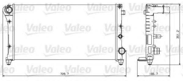 734924 Valeo Радіатор охолодження двигуна для Fiat Panda