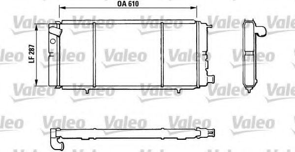 810827 Valeo Радіатор охолодження двигуна для Peugeot 205