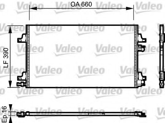 814006 Valeo Радиатор кондиционера