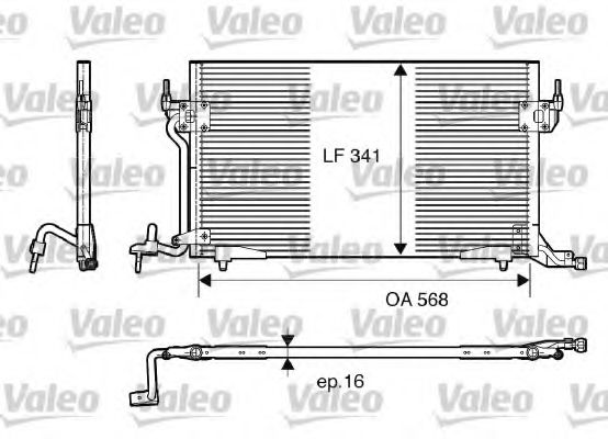 817230 Valeo Радиатор кондиционера