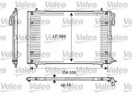 817283 Valeo Радіатор кондиціонера для Peugeot 206