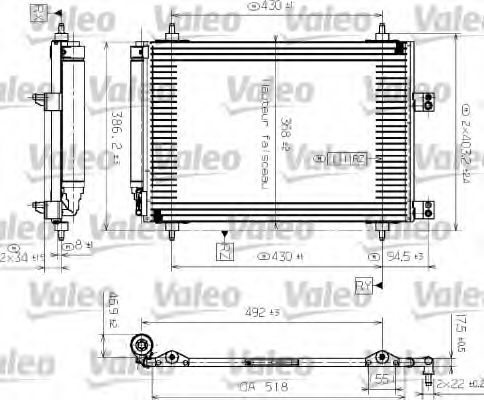 817526 Valeo Радиатор кондиционера