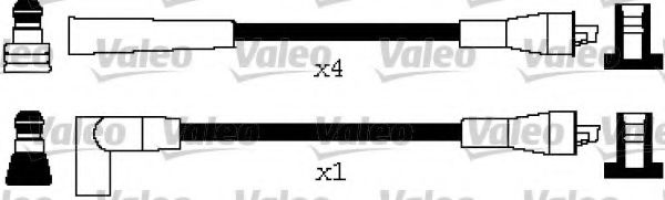 346644 Valeo Комплект проводов зажигания для Peugeot 309