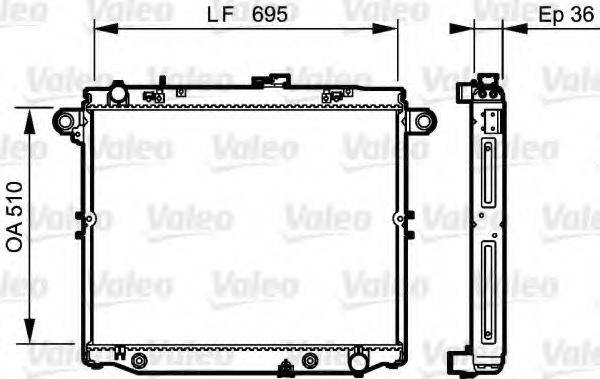 734190 Valeo Радіатор охолодження двигуна для Toyota Land Cruiser