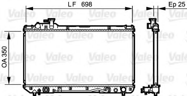 734466 Valeo Радиатор охлаждения двигателя для Toyota RAV4