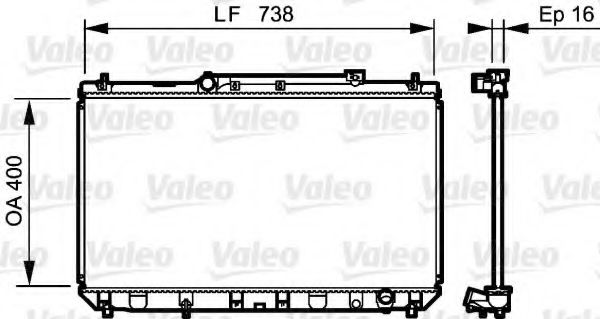 734488 Valeo Радіатор охолодження двигуна для Toyota Camry