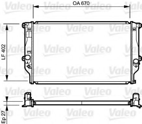 735216 Valeo Радіатор охолодження двигуна для Toyota RAV4