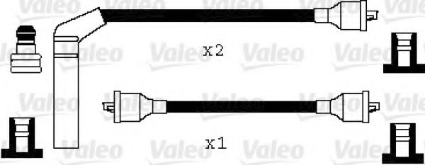 346017 Valeo Комплект проводов зажигания для Daihatsu Cuore