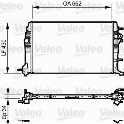 735181 Valeo Радиатор охлаждения двигателя