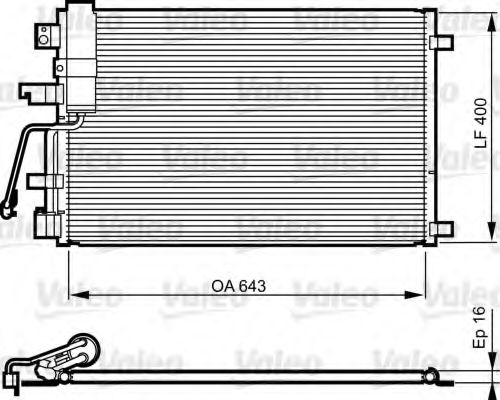 814010 Valeo Радиатор кондиционера для Nissan Qashqai