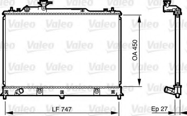 735577 Valeo Радиатор охлаждения двигателя для Mazda CX-7