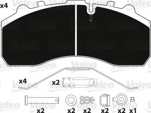 882200 Valeo Гальмівні колодки