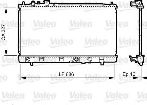 735240 Valeo Радиатор охлаждения двигателя для Mazda 323