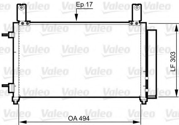 814358 Valeo Радіатор кондиціонера
