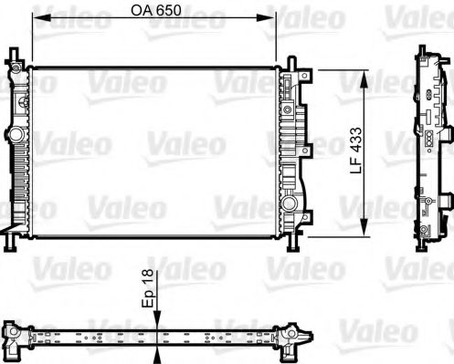 735555 Valeo Радиатор охлаждения двигателя