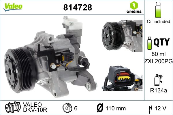 814728 Valeo Компресор кондиціонера