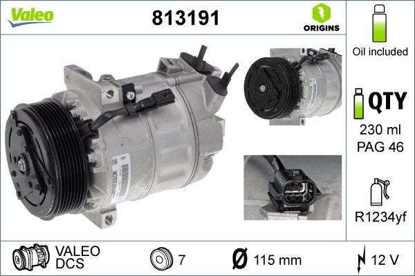 813191 Valeo Компрессор кондиционера для Renault Trafic