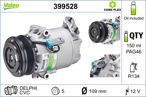 399528 Valeo Компрессор кондиционера