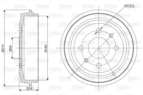 237027 Valeo Гальмівний барабан