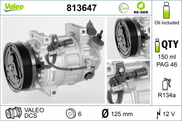 813647 Valeo Компресор кондиціонера