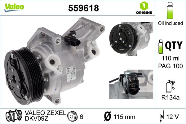 559618 Valeo Компрессор кондиционера