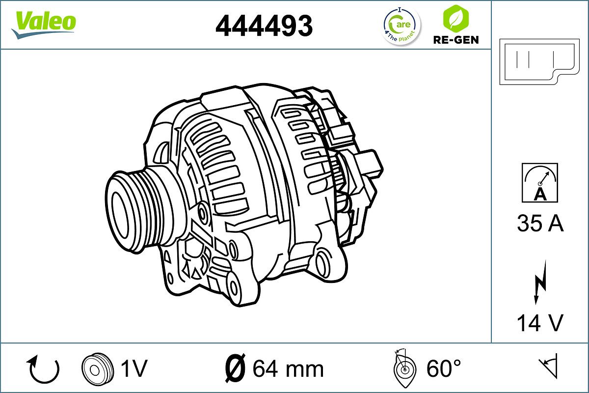 444493 Valeo Генератор