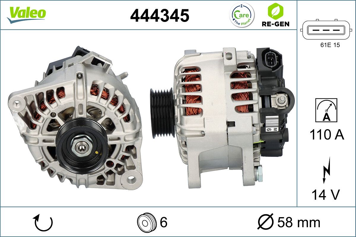 444345 Valeo Генератор