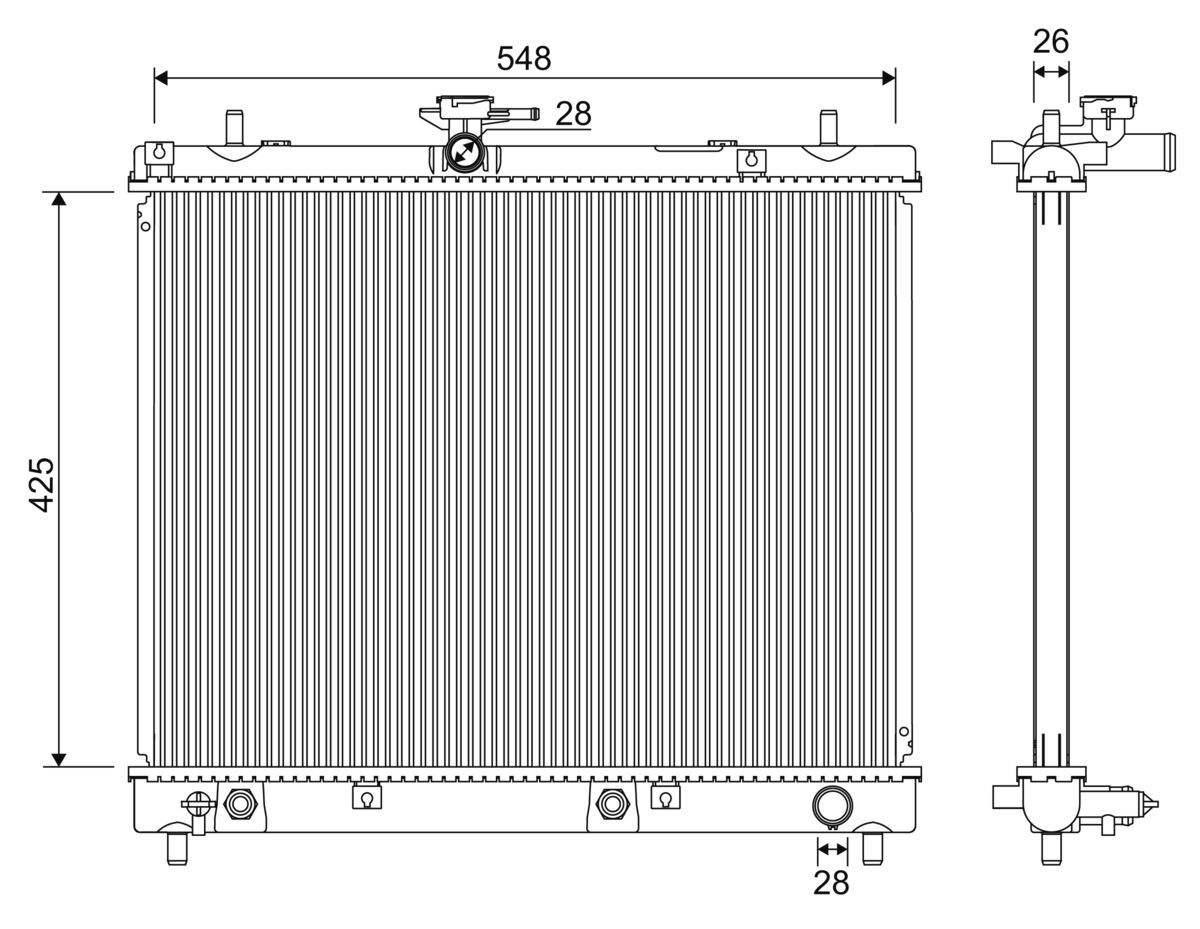 701346 Valeo Радіатор охолодження двигуна для Daihatsu Terios