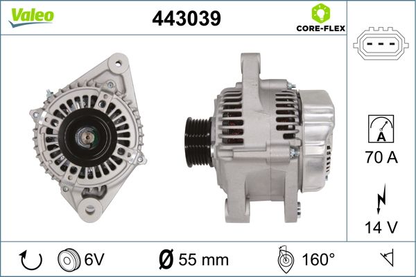 443039 Valeo Генератор для Toyota Yaris