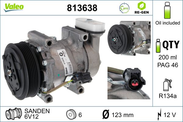 813638 Valeo Компресор кондиціонера