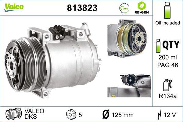 813823 Valeo Компресор кондиціонера