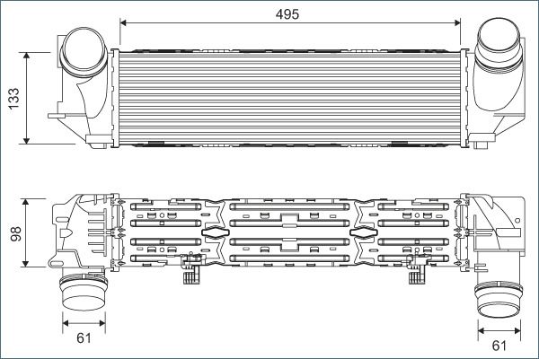 818257 Valeo Інтеркулер для BMW 5 Series