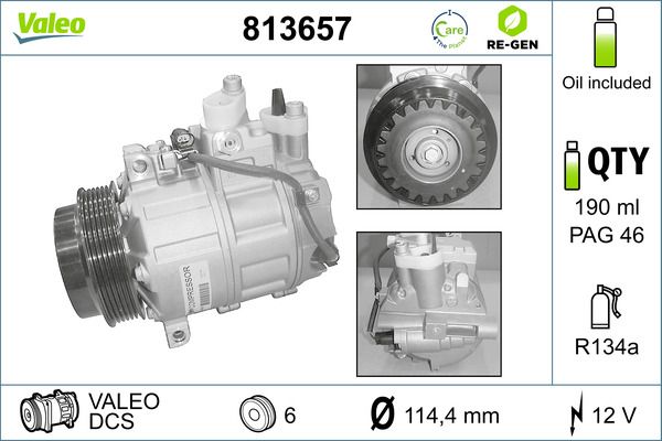 813657 Valeo Компресор кондиціонера