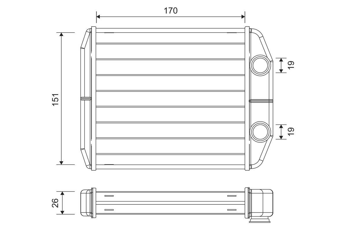 811582 Valeo Радиатор печки