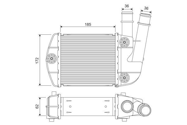 818310 Valeo Интеркулер для Fiat Panda