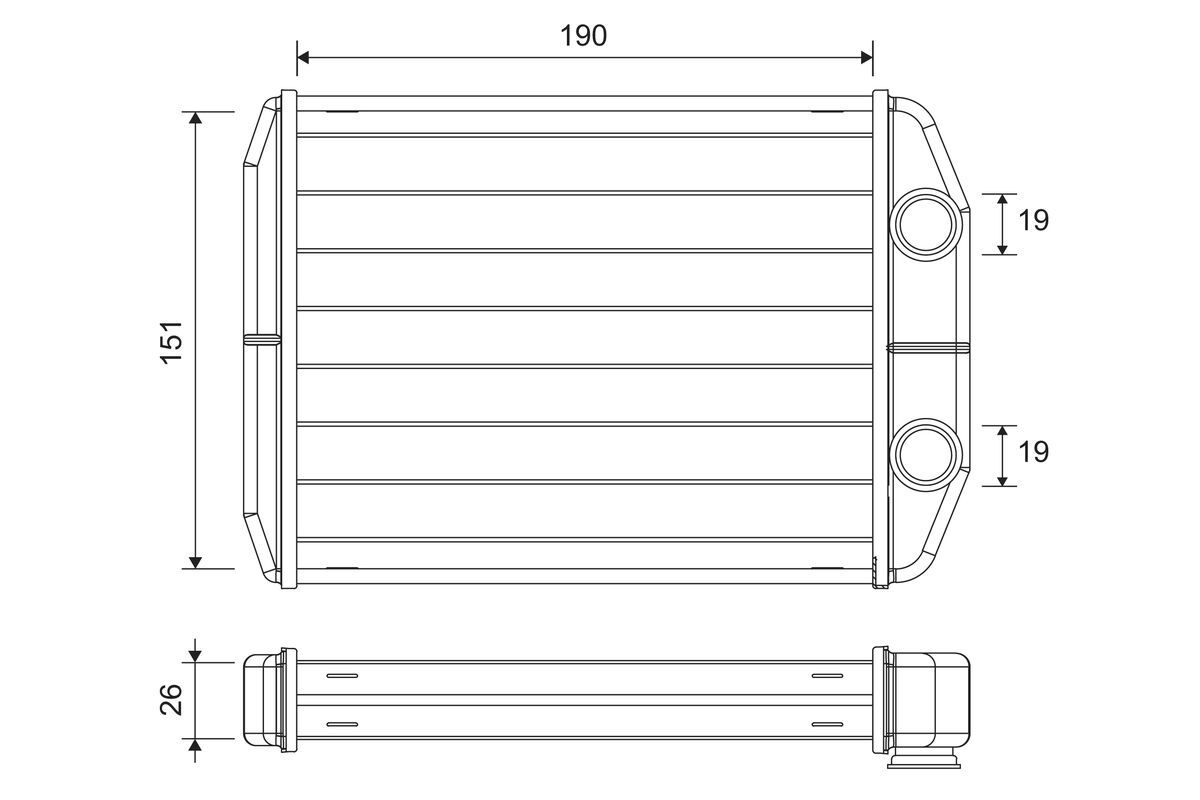 811622 Valeo Радиатор печки