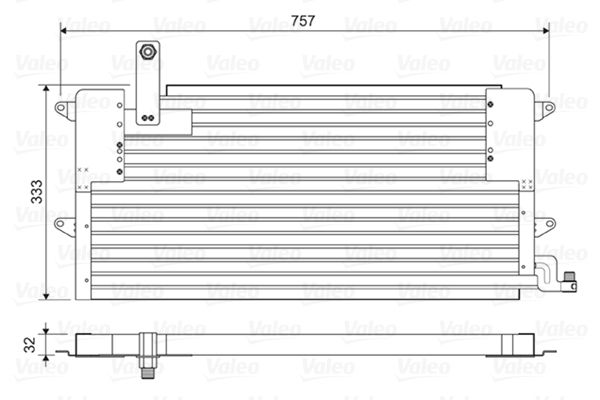 822586 Valeo Радіатор кондиціонера для Volkswagen Passat