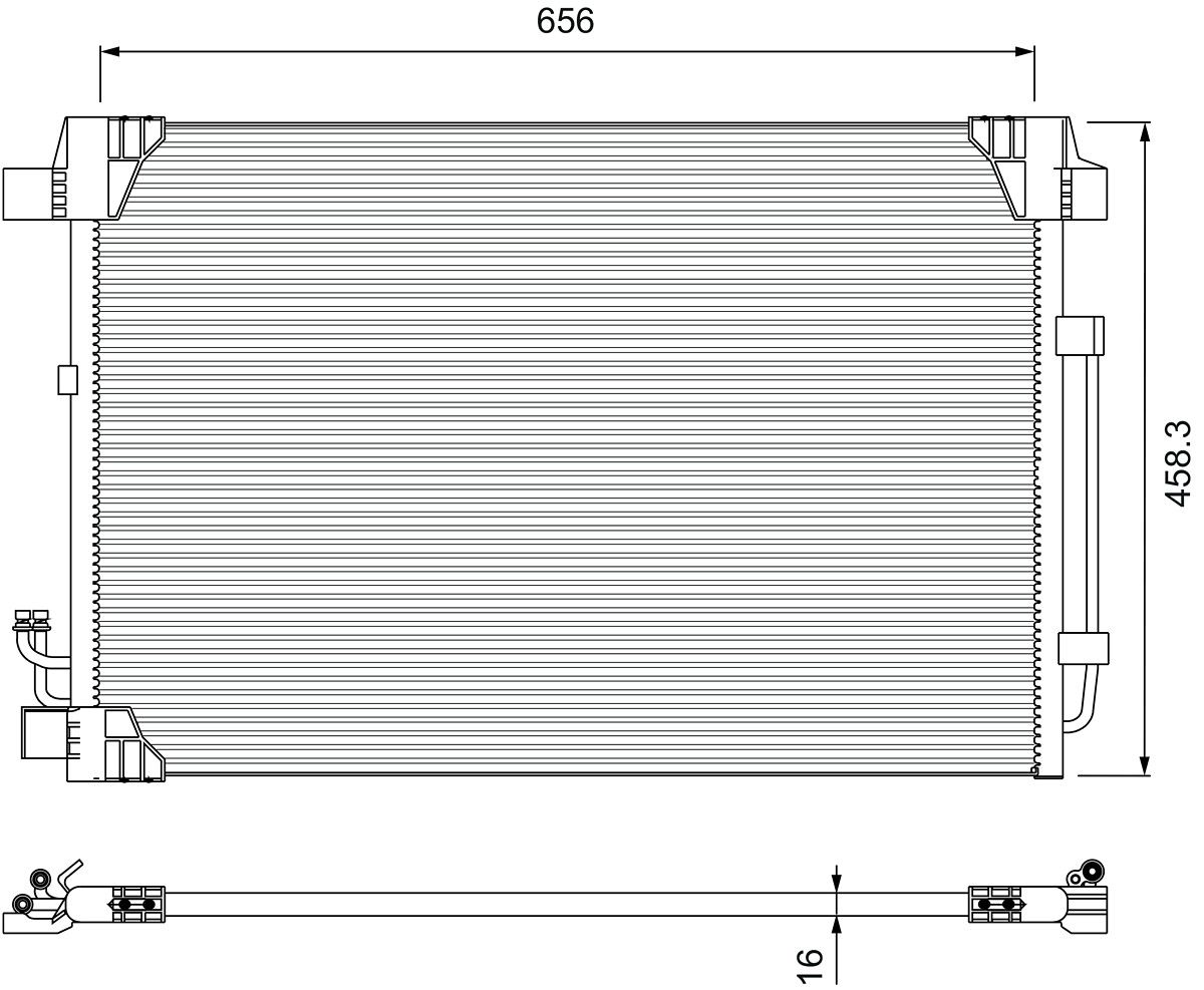 810910 Valeo Радиатор кондиционера