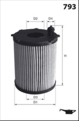 elh4490 Mecafilter Масляный фильтр