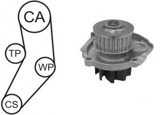 WPK-185201 Airtex Комплект ремня ГРМ + помпа