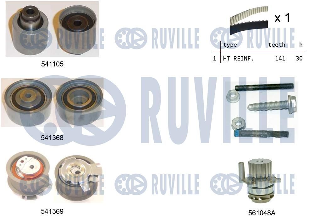 5501261 Ruville Комплект ременя ГРМ + помпа