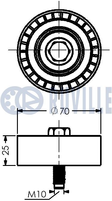 542047 Ruville Обводной ролик поликлинового ремня