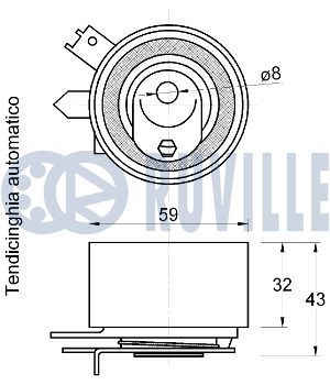 542736 Ruville Натяжной ролик ремня ГРМ