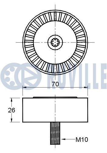 541625 Ruville Обводной ролик поликлинового ремня