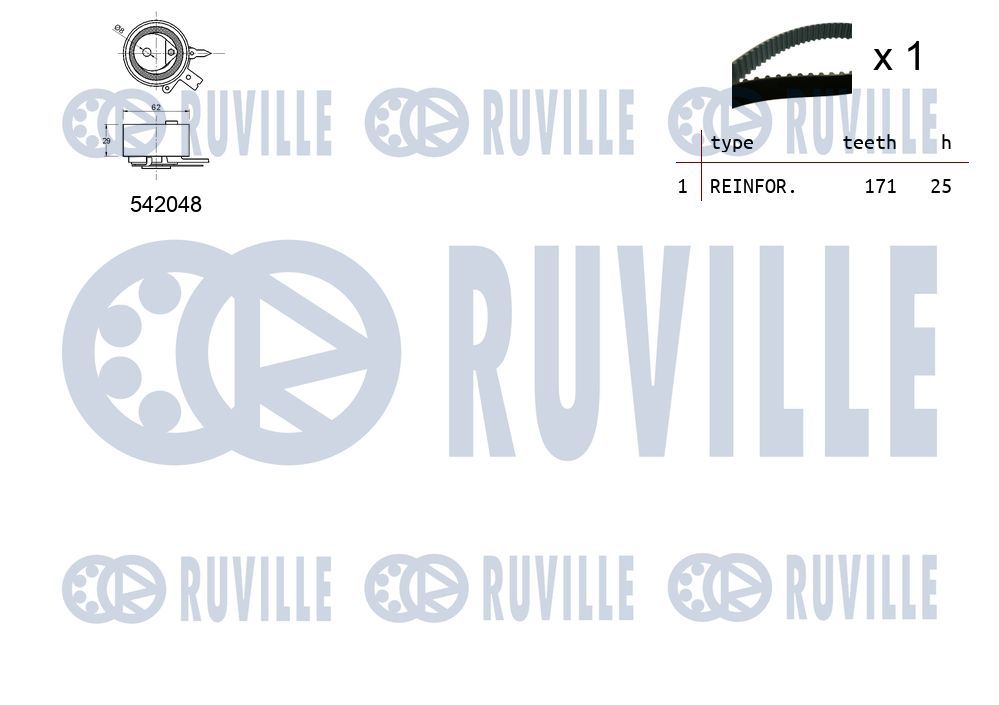 550339 Ruville Комплект ременя ГРМ