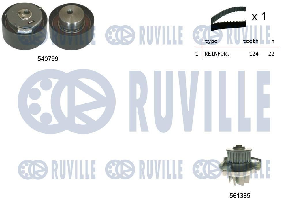 5500342 Ruville Комплект ременя ГРМ + помпа